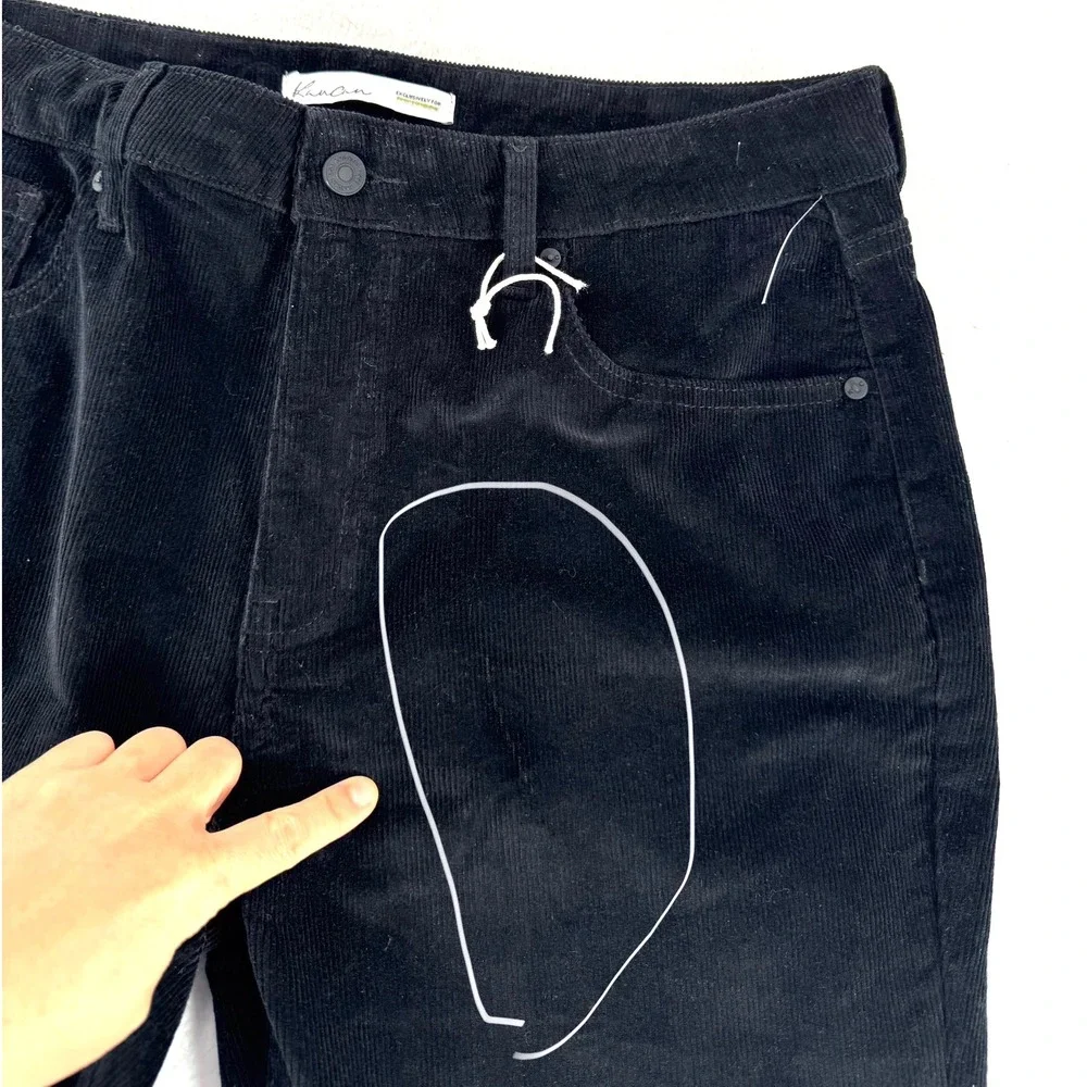 Kancan Flare Leg‎ Corduroy Pants Black Size 31 preppy flare 90s old money